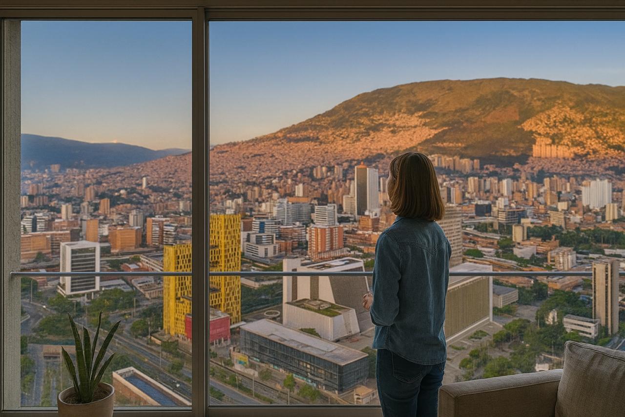 Vista de ciudad desde un edificio alto